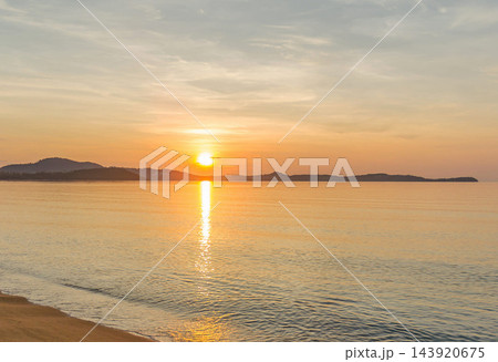 sunset on the sea sunset on the sea 143920675