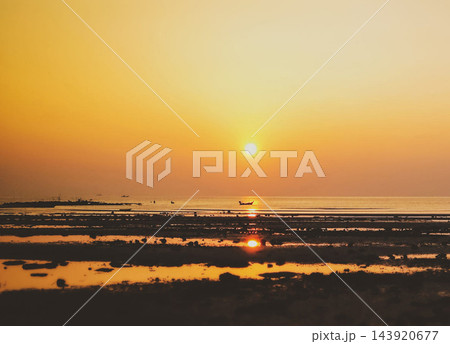 sunset on the lake sunset on the lake 143920677