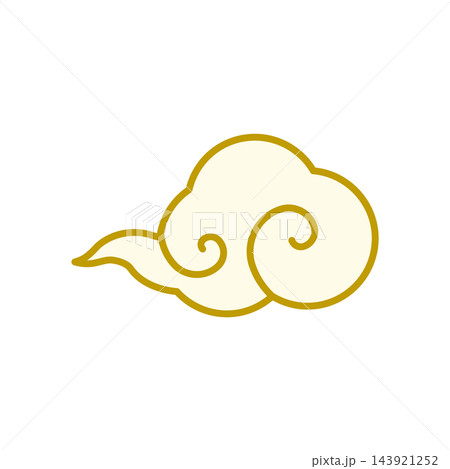 渦を巻く吉祥雲のイラスト 背景透過 渦を巻く吉祥雲のイラスト 背景透過 143921252