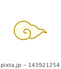 渦を巻く吉祥雲のイラスト　背景透過 143921254