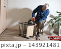 using electric drilling on wooden board 143921481