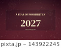 A Year of Possibilities 2027 Burgundy Background 143922245