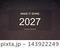 Elegant Champagne Gold Happy New Year 2027 Background 143922249