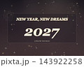 New Year New Dreams 2027 Burgundy Brown Background 143922258
