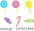 カラフルなキャンディのセットイラスト 143922444