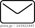 メールのシンプルなアイコン 143922445