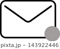新着メールのシンプルなアイコン 143922446