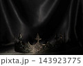 Vintage Men's Crown in Dark silver, Royal Medieval Jewelry with Dramatic Lighting. 143923775