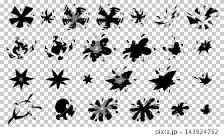 A set of illustration materials featuring silhouettes of effects pointing diagonally upwards. A set of illustration materials featuring silhouettes of effects pointing diagonally upwards. 143924752