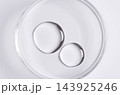 Testing a transparent cosmetic product in a Petri dish. 143925246