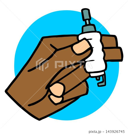 vector illustration of a mechanic spark plug in cartoon style 143926745