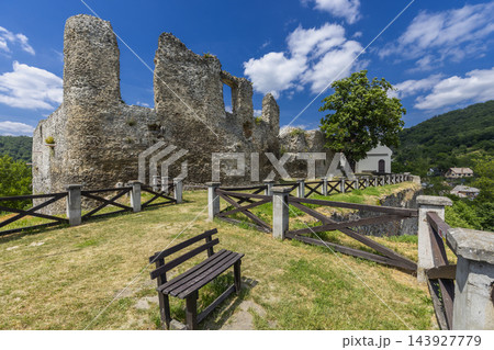 Medieval ruins of Modry Kamen Castle in Slovakia 143927779