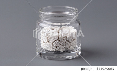 Lyophilized Vaccine Pellet in Glass Jar for Pharmaceutical Storage 143929063