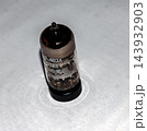 Close Angled Detail of Vintage Vacuum Tube Body 143932903