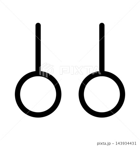 Olympic Rings vibrant icon for sports, competition, and international event design 143934431