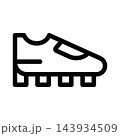 Sports shoe sleek icon set for fitness, training, and athletic performance design projects 143934509