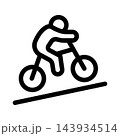 Active modern riding bicycle icon set for sports, travel, and healthy lifestyle design 143934514
