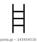 Versatile sleek ladder icon set for construction, safety, and design project concepts 143934516