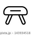 Creative sleek gymnastics table icon set for sports, training, and performance design 143934518
