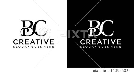 BC or CB initial letter logo design vector concept 143935029