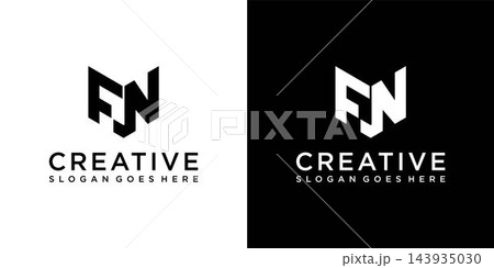 FN or NF initial letter logo design vector concept FN or NF initial letter logo design vector concept 143935030