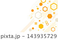 斜線や六角形などで組み合わせた幾何学的な背景素材 143935729