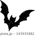 Bat Stamp Badge Grunge Style. Bat Illustration. Bat Stamp Style. Vector Illustration. Elements for design. Grunge Bat Textured Isolated on White Background. 143935882