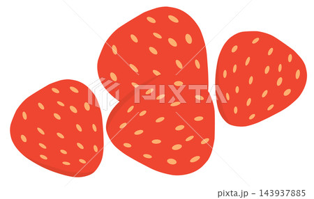 Three fresh red strawberries fruit sweet dessert food element sticker print visual graphic clipart artwork design icon illustration Three fresh red strawberries fruit sweet dessert food element sticker print visual graphic clipart artwork design icon illustration 143937885