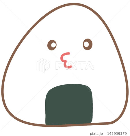 Cute rice ball onigiri japanese food element sticker print visual graphic clipart artwork design icon illustration 143939379