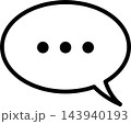 丸い吹き出しアイコン 143940193