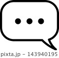 角丸の四角い吹き出しアイコン 143940195