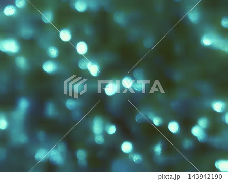 Abstract Teal Bokeh Background with Soft Glowing Light Orbs for Festive Holiday and Celebration Graphic Design Projects 143942190