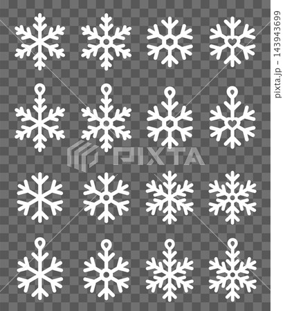 Set of vector decorations snowflakes overlay icons Set of vector decorations snowflakes overlay icons 143943699