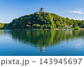 国宝犬山城、木曽川河畔遊歩道からの眺め〈愛知県犬山市〉 143945697