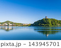 国宝犬山城、木曽川河畔遊歩道からの眺め〈愛知県犬山市〉 143945701
