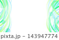 カーブと丸で組み合わせた青色と緑色の抽象的な背景素材 143947774