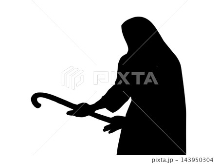Vector drawing. Aaron and his scepeter 143950304
