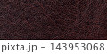 Dark brown leather texture background with embossed grain pattern. Macro surface structure fabric backdrop 143953068