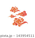 Asian Decorative Clouds Vector Set 143954511