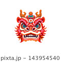 Chinese New Year Lion Head Vector Design 143954540
