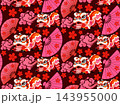 Chinese New Year Lion Dance Seamless Pattern Vector    143955000