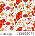 Chinese New Year Celebration Seamless Pattern Vector    143955079