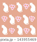 猫と花　イラスト 143955469