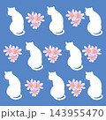猫と花　イラスト 143955470