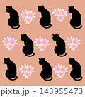 猫と花　イラスト 143955473