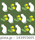 猫と花　イラスト 143955605