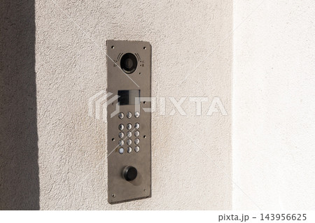 Secure apartment entrance with intercom in Cannes, France Secure apartment entrance with intercom in Cannes, France 143956625