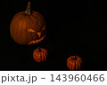 Pumpkins on display for Halloween celebration in October season 143960466