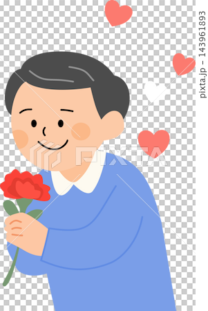 A cheerful illustration of a father holding a carnation with a heart symbol,expressing love and appreciation for Parents' Day. A cheerful illustration of a father holding a carnation with a heart symbol,expressing love and appreciation for Parents' Day. 143961893
