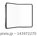 Dual screen foldable phone with blank screen isolated on a white background 143972270